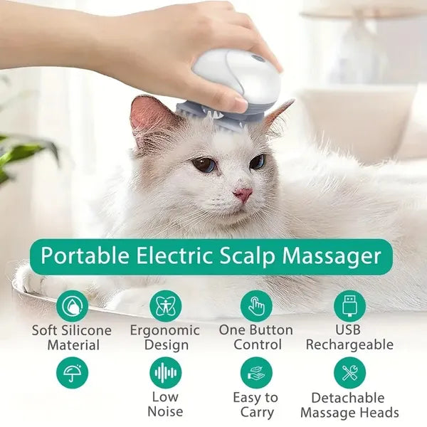 Pet Scalp Massager for Dogs & Cats – Instant Relaxation Tool!