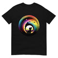 Mens Tshirt Rainbow Dog T-shirt Womens Black Shirt Trendy Tee Animal Lover Shirt Black Dog Tshirt For Men Grey Top For Women Plus Size DTG