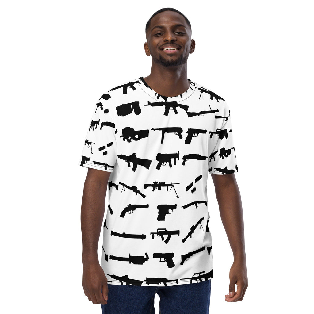 Gun Lover Mens All Over Print T-shirts SVG Image Hunter Shirt Range Target Hunting Tee Rifle Aim Shooting Shooter Shotgun Pistol Handgun