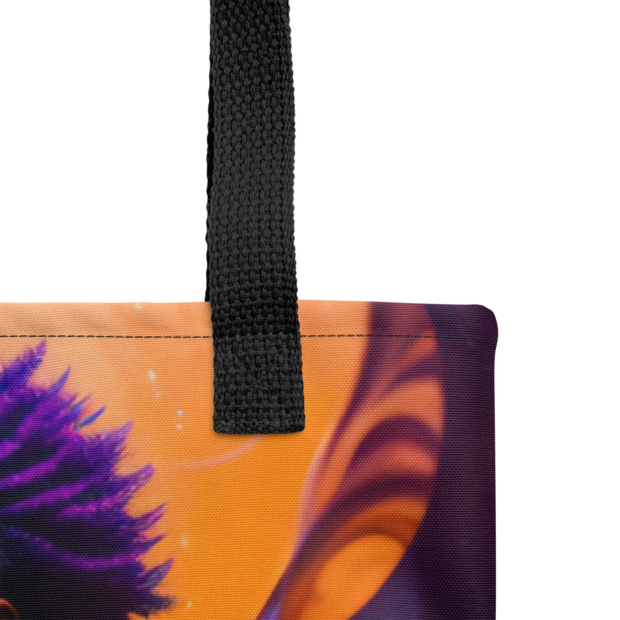 All Over Print Tote Bag Beautiful Black Woman Splash Art Png Image Strong Woman Colorful Bag Trendy Spring Summer Hand Bag Shopping Purse