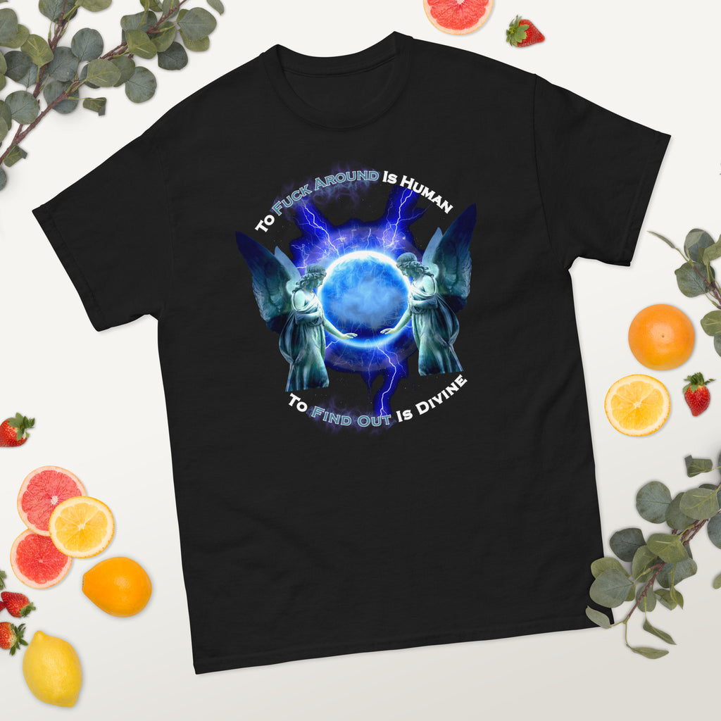 F Around And Find Out Shirt Mens Tshirt Womens Shirt Angel Wings For Men Summer Time Tshirt Fuck Around T-Shirt Women Plus Sizes DTG Design