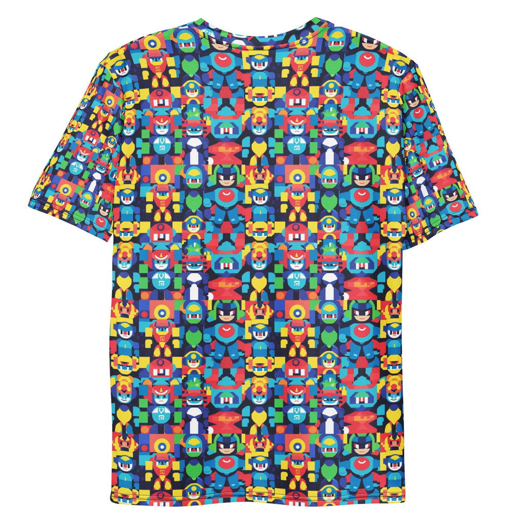 Men's All Over Print T-shirt Megaman-Style Video Game Character Style Retro Art Summer Tshirt For Men Shirt For Spring Womens Shirt All Over