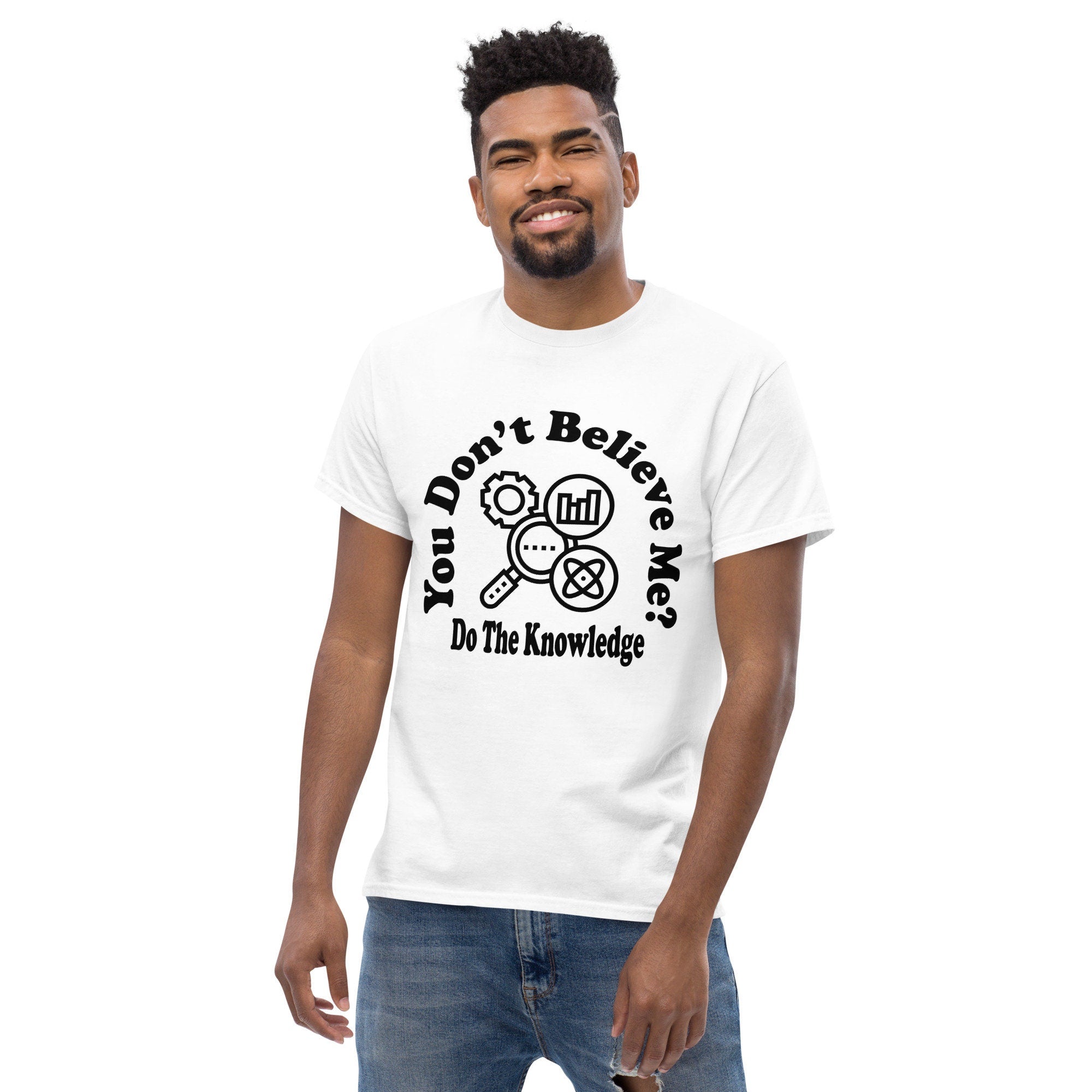 Do The Knowledge Tshirt Hip Hop Mens Tee Womens White Summer Shirt for Personal Growth Motivation Trendy Style Clothing Plus Size Shirts
