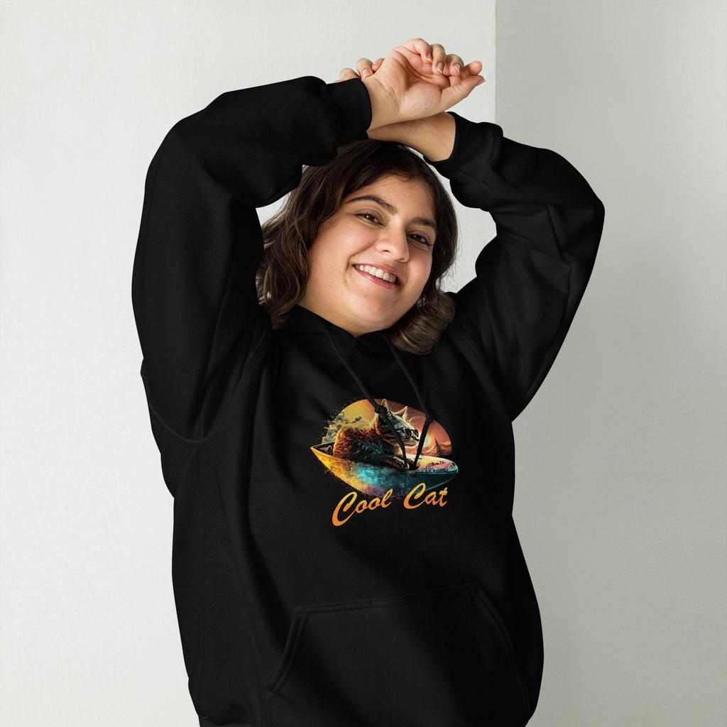 Mens Hoodie Womens Hoodies Cool Cat Shirt Spring DTG print Womens Clothing Plus Size Black Hoodie For Men Hoodie For Women Comfortable