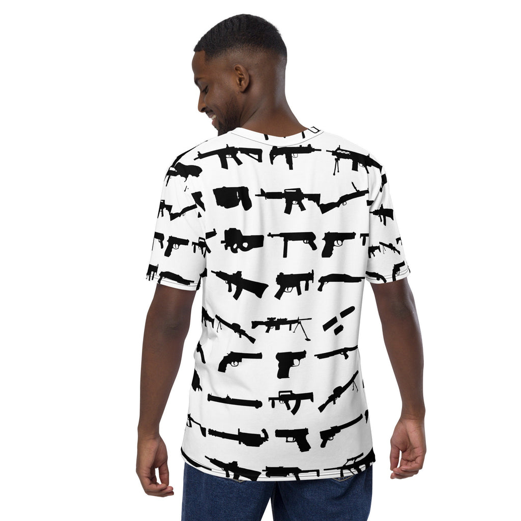 Gun Lover Mens All Over Print T-shirts SVG Image Hunter Shirt Range Target Hunting Tee Rifle Aim Shooting Shooter Shotgun Pistol Handgun