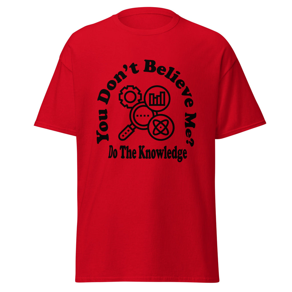 Do The Knowledge Tshirt Hip Hop Mens Tee Womens White Summer Shirt for Personal Growth Motivation Trendy Style Clothing Plus Size Shirts