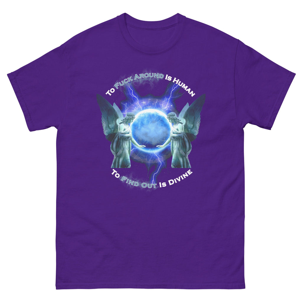 F Around And Find Out Shirt Mens Tshirt Womens Shirt Angel Wings For Men Summer Time Tshirt Fuck Around T-Shirt Women Plus Sizes DTG Design