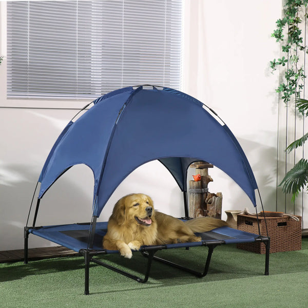 Covered Dog Cooling Bed Tent - Help Your Dog Stay Cool & Shaded All Summer!