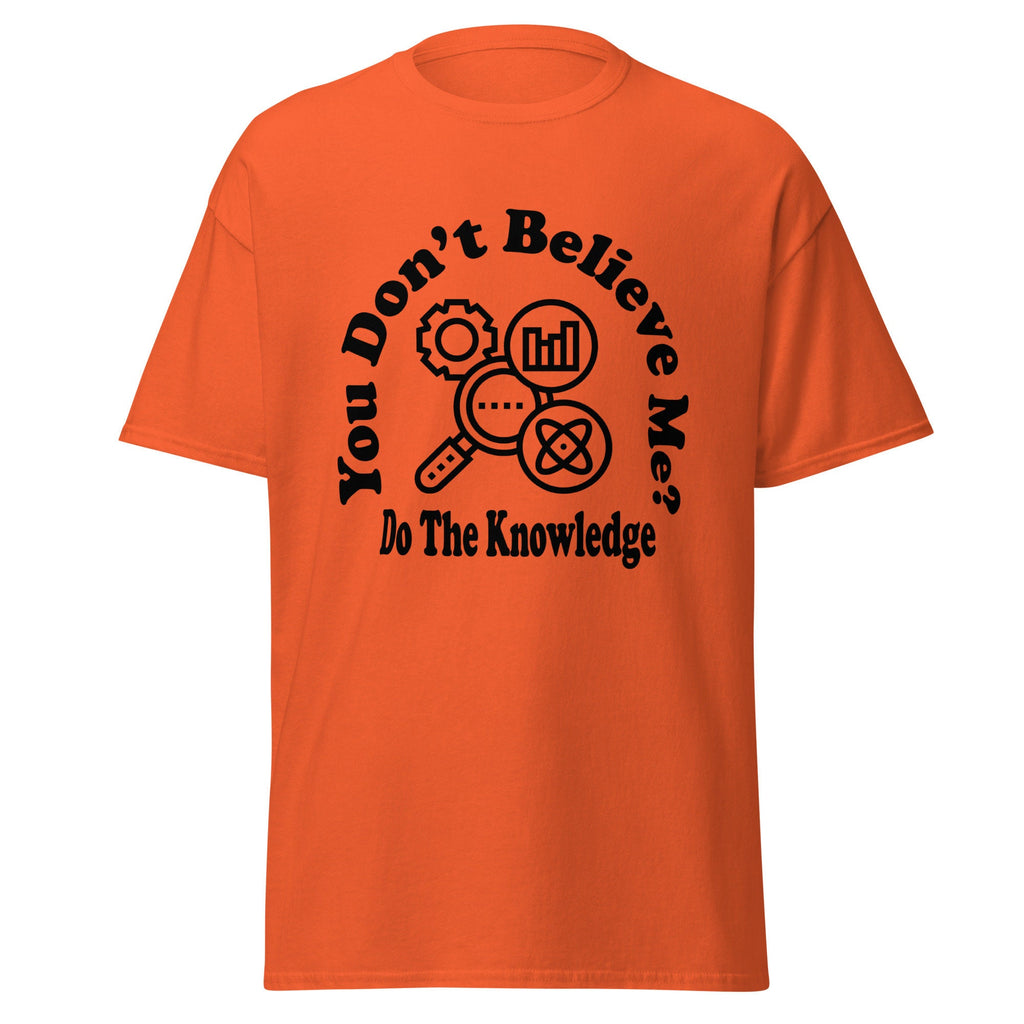 Do The Knowledge Tshirt Hip Hop Mens Tee Womens White Summer Shirt for Personal Growth Motivation Trendy Style Clothing Plus Size Shirts