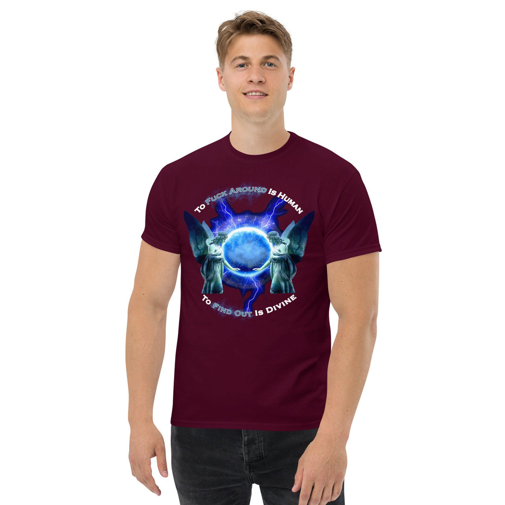F Around And Find Out Shirt Mens Tshirt Womens Shirt Angel Wings For Men Summer Time Tshirt Fuck Around T-Shirt Women Plus Sizes DTG Design