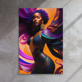 Canvas Wall Art Beautiful Black Woman PNG Image High Quality Splash Art Colorful Photo Frame Portrait Living Room Picture Bedroom Hallway
