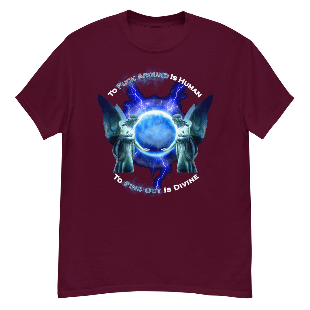 F Around And Find Out Shirt Mens Tshirt Womens Shirt Angel Wings For Men Summer Time Tshirt Fuck Around T-Shirt Women Plus Sizes DTG Design