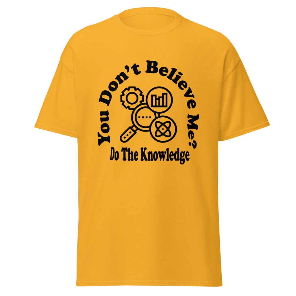 Do The Knowledge Tshirt Hip Hop Mens Tee Womens White Summer Shirt for Personal Growth Motivation Trendy Style Clothing Plus Size Shirts